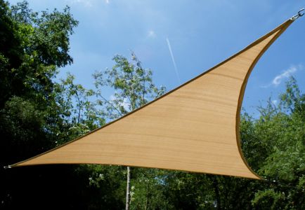 Voile d'Ombrage Sable du Désert Triangle 3,6m - Ajourée - 320g/m2 - Kookaburra®