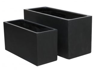 80 cm Petit Cache-Pot Polystone – Noir