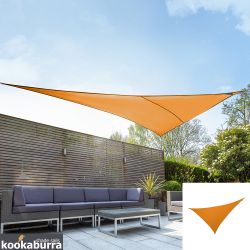 Voile d'Ombrage Orange Triangle  angle droit 6m - Dperlant - 140g/m2 - Kookaburra