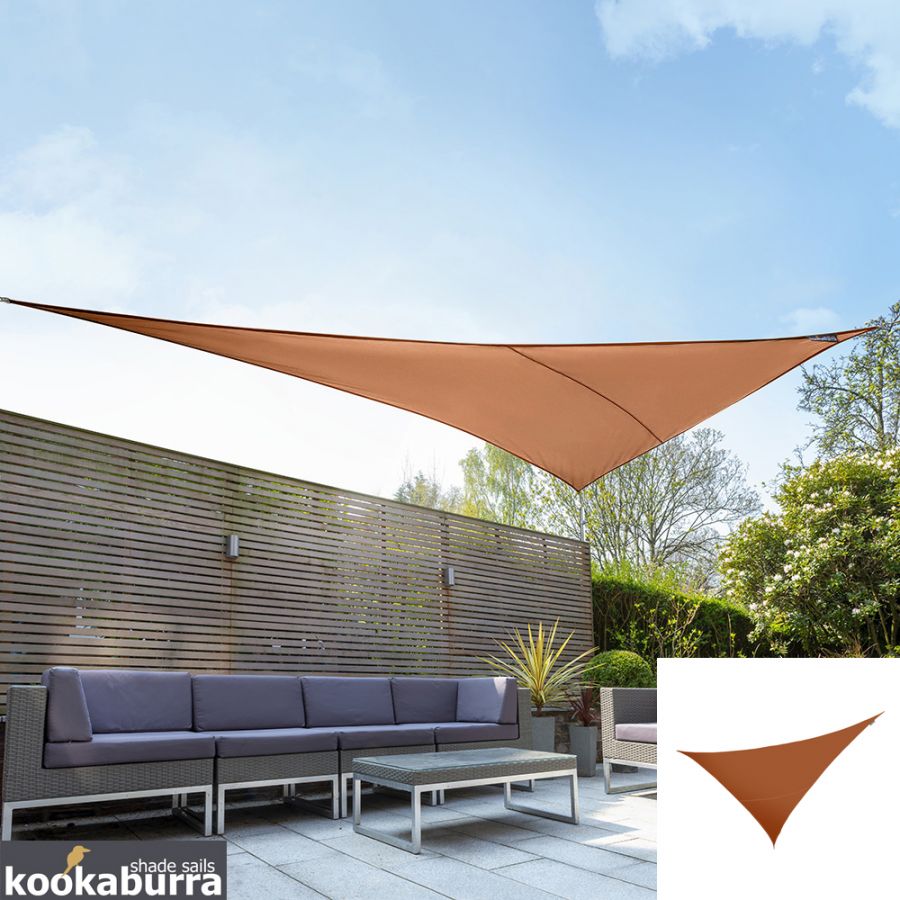 Voile d'Ombrage Terracotta Triangle à angle droit 6m - Imperméable - 160g/m2 - Kookaburra®