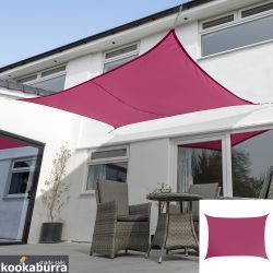Voile d'Ombrage Rose Rectangle 5x4m - Impermable - 160g/m2 - Kookaburra