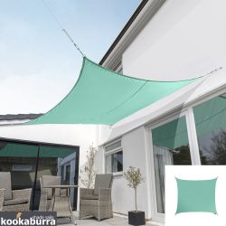 Voile d'Ombrage Turquoise Carr 3,6m - Impermable - 160g/m2 - Kookaburra