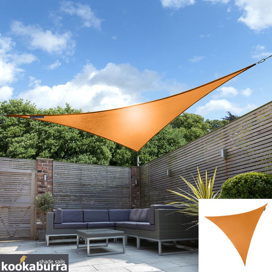 Voile d'Ombrage Orange Triangle 5m - Imperméable - 160g/m2 - Kookaburra®