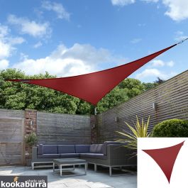 Voile d'Ombrage Bordeaux Triangle 3,6m - Imperméable - 160g/m2 - Kookaburra®